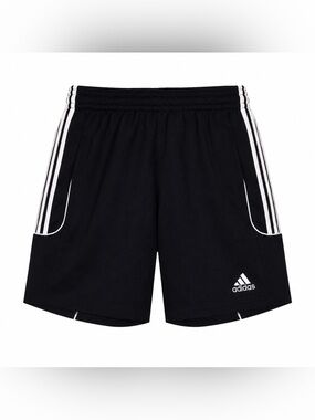 adidas Black Shorts with White Stripes